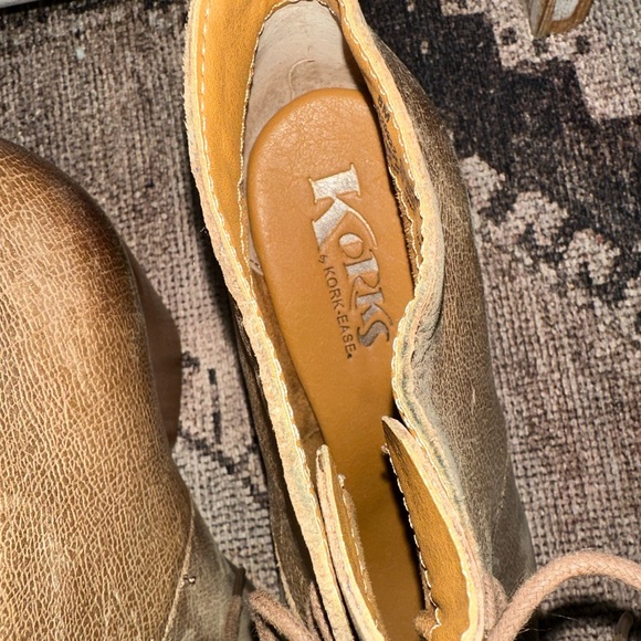 KORKS BY KORK-EASE | Leather Tan Roana Boots Clog Booties Sz. 8 - Picture 7 of 8